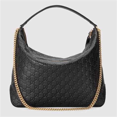 gucci signature large hobo bag black|Gucci hobo bags for sale.